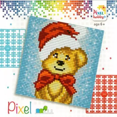 pixelhobby Kit Quadra Nounours de Noël